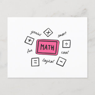 Matematiska symboler Studenter och Föräldrar Vykort