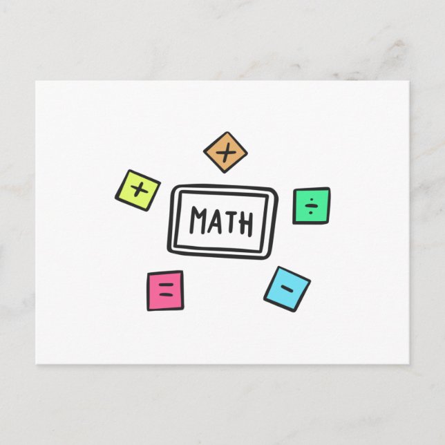 Matematiska symboler Studenter och Föräldrar Vykort (Framsida)