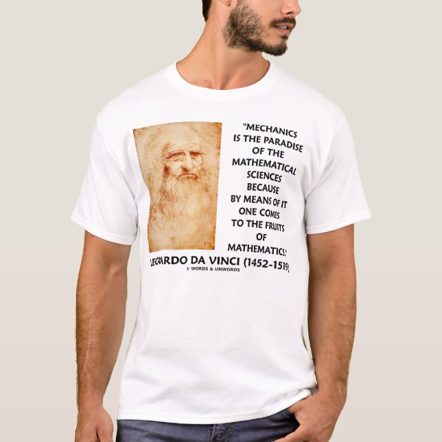 Matematiska vetenskaper för Leonardo Da Vinci T-shirt (Framsida)
