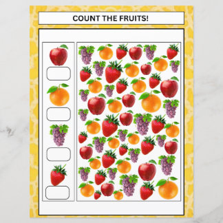matematiskt kalkylblad räknas för frukt och grönsa