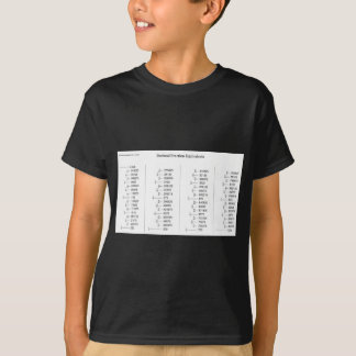Matematiskt kartlägga av decimal- del t-shirt