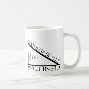 Matematiskt lutat ned kaffemugg