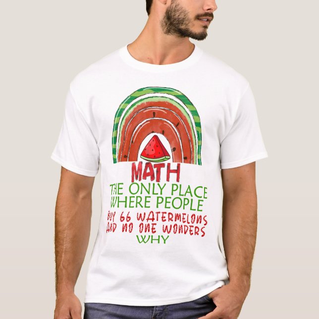 Matematiskt räkningsnummer för matematik och vatte t shirt (Framsida)