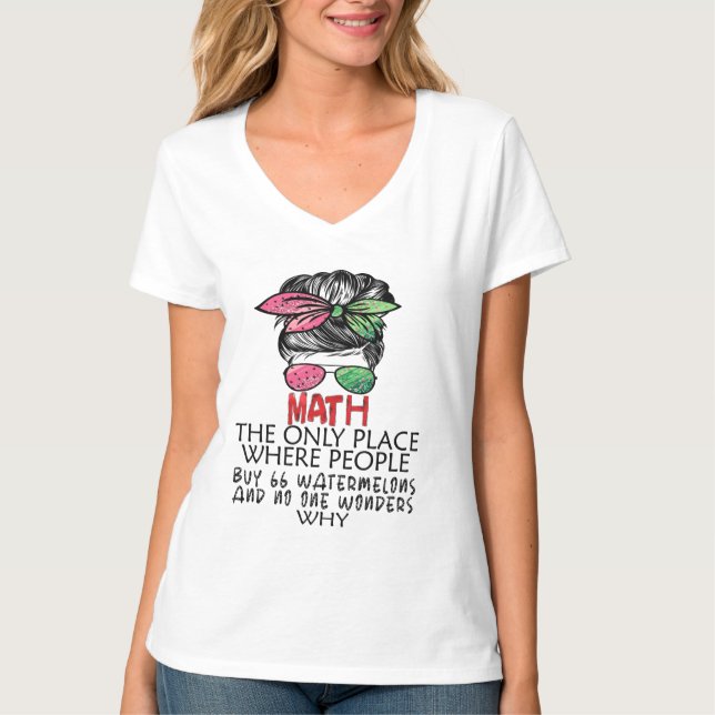 Matematiskt räkningsnummer för matematik och vatte t shirt (Framsida)