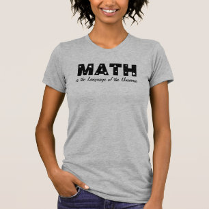 Matematiskt språk för universell t shirt