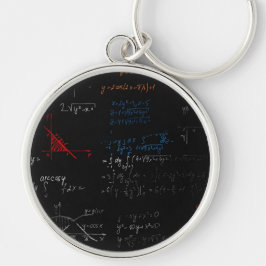 Matematnyckelkedja Rund Silverfärgad Nyckelring
