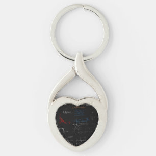 Matematnyckelkedja Twisted Heart Silverfärgad Nyckelring
