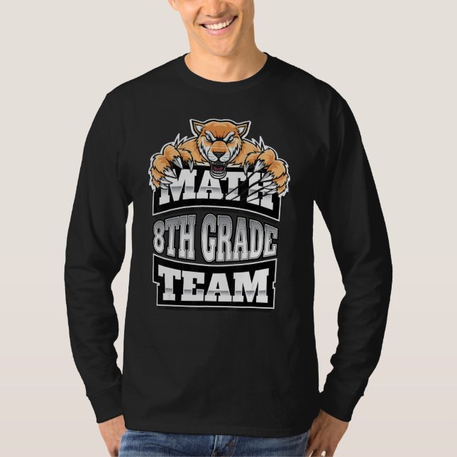 Matematteam 8:e Klass-lärarna Studenter Jaguars Pa T Shirt (Framsida)