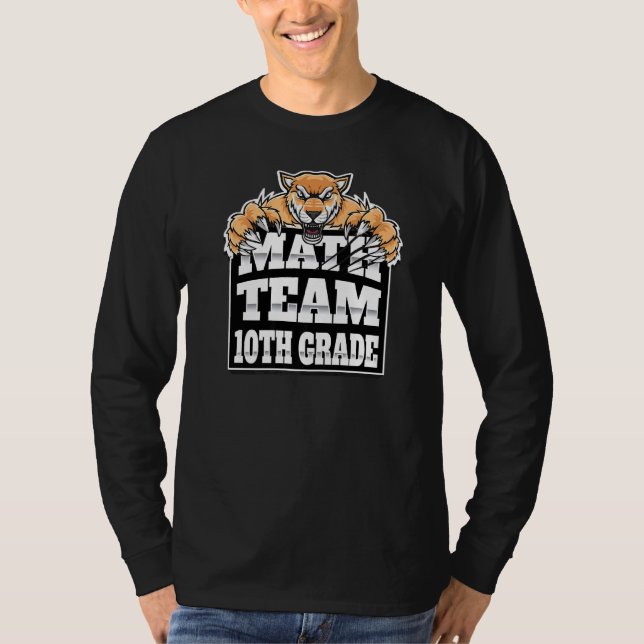 Matematteamlärare 10:e Klass Studenter Jaguars Pan T Shirt (Framsida)