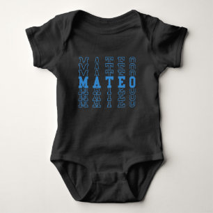 Mateo Personlig Blue Pojke Namn T Shirt