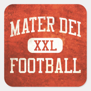 Mater Dei monarkfotboll Fyrkantigt Klistermärke