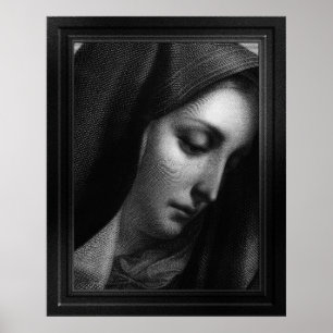 Mater Dolorosa Engrave av Carlo Dolci Poster