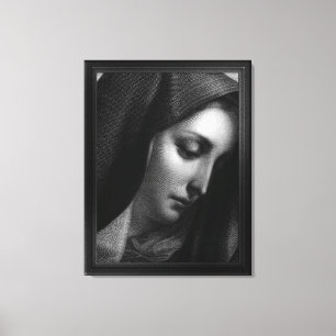 Mater Dolorosa Engraving by Carlo Dolci Canvastryck