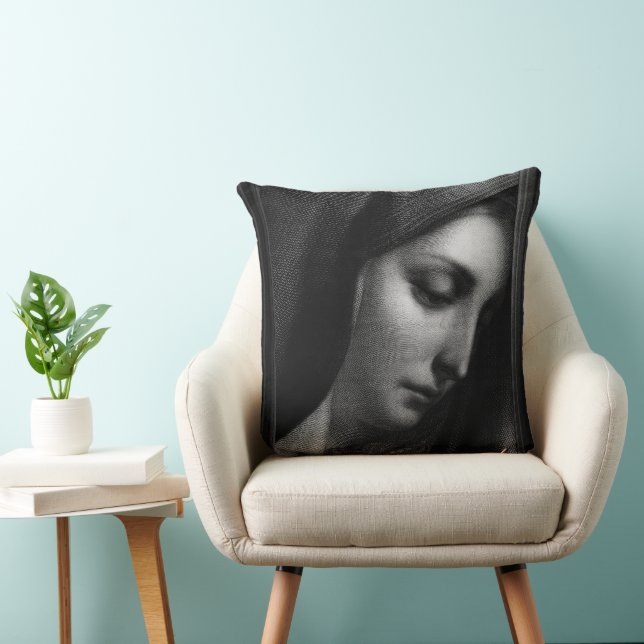 Mater Dolorosa Engraving by Carlo Dolci Kudde (Stol)
