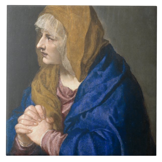 Mater Dolorosa (Virgin Mary) (Mor av Sorrows) Kakelplatta (Framsidan)