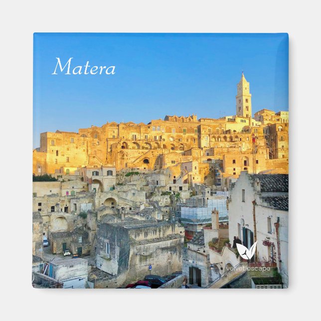 Matera, Italien - kylmagnet av Velvet Escape Magnet (Framsidan)