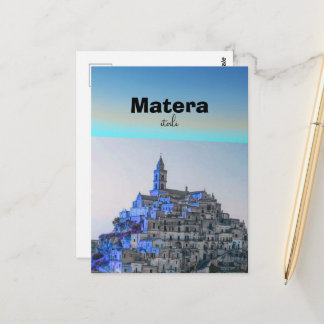 Matera Italien Reseminnestruck, Italien Resaffiche Vykort