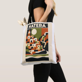 Matera Italien Totebag Bauhaus Minimalistisk Konst Tygkasse