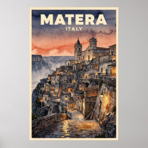 Matera Italien Vintage Resa Poster
