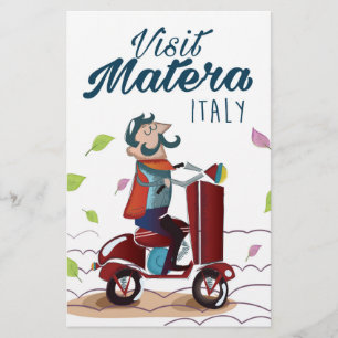Matera Italiens Tecknad - resesäk för Scooter Brevpapper