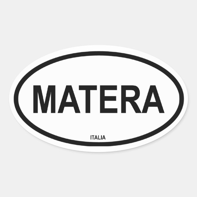 MATERA OVALT KLISTERMÄRKE (Framsida)