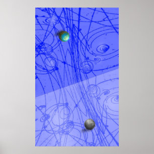 Materia-antimatter konsttryck poster