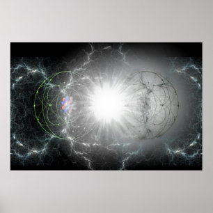 Materia-antimatter sammanstötningsaffisch poster