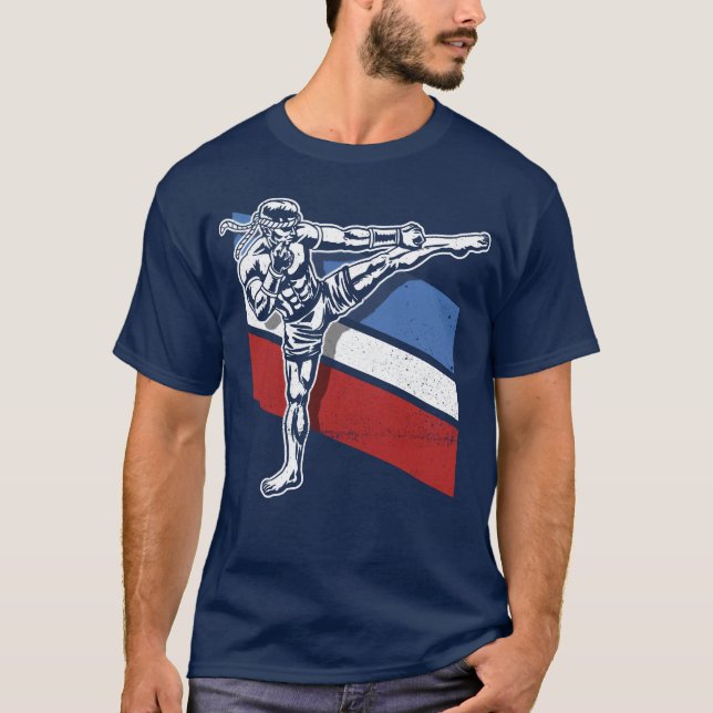 Material Arts Kickboing Kickboer Combat Sports fri T Shirt (Framsida)