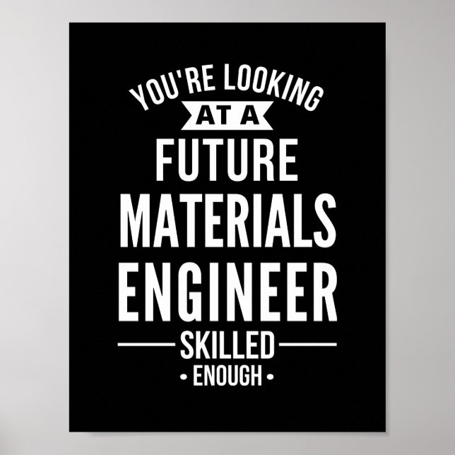 material ingenjör poster (Framsidan)