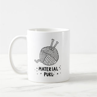 Material Purl Fabulous Knitting Pun Mugg