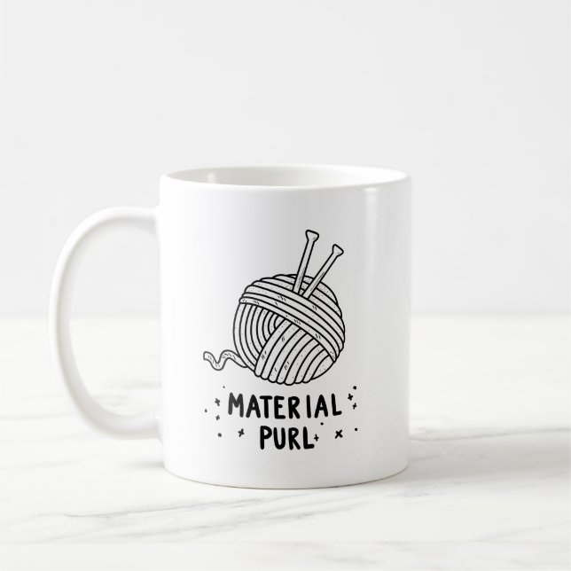 Material Purl Fabulous Knitting Pun Mugg (Vänster)