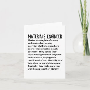 Materials ingenjör kort