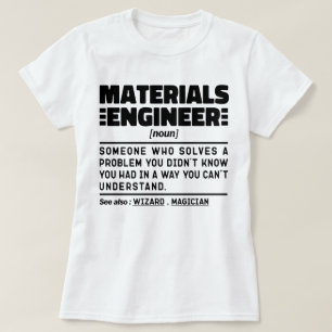 Materials Ingenjör Noun Coola Engineering Worker T Shirt