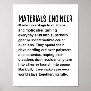 Materials ingenjör poster