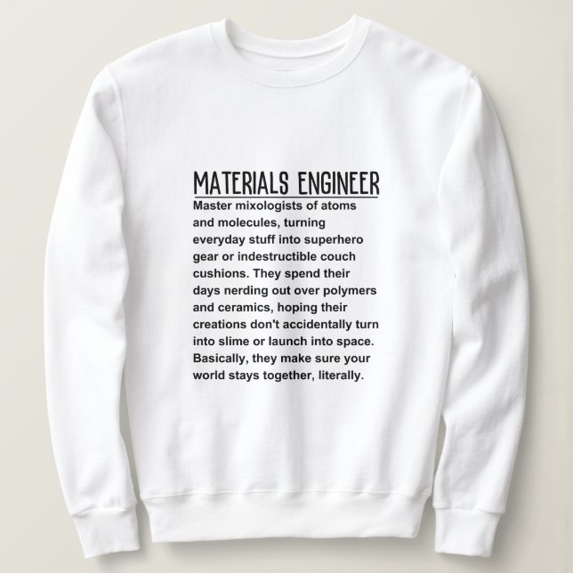 Materials ingenjör t shirt (Design framsida)
