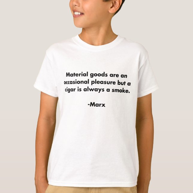 Materialvaror... Roligt Marxism Citat T-Shirt (Framsida)