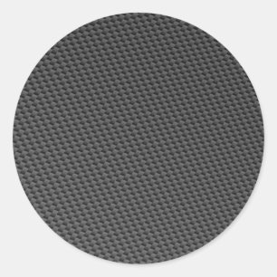 Materiell kolfiber runt klistermärke