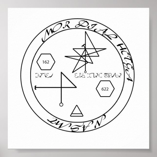 Materiellt lyckat Enochian Sigil Poster (Framsidan)