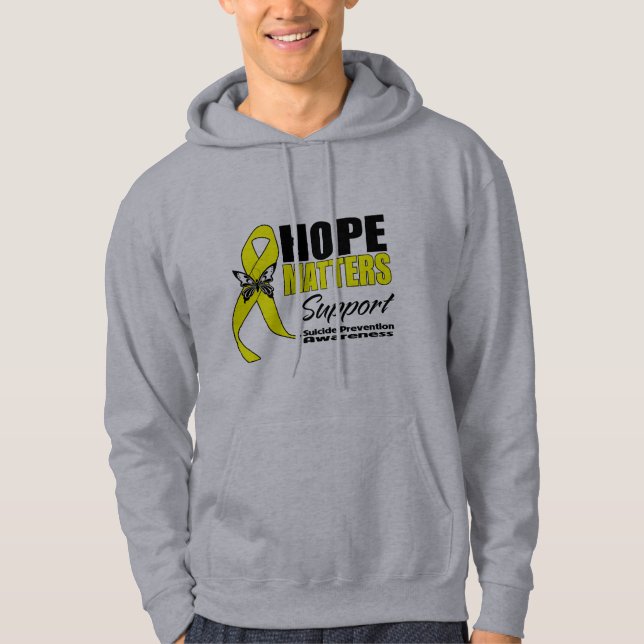 Materier för självmordförhindrandehopp hoodie (Framsida)