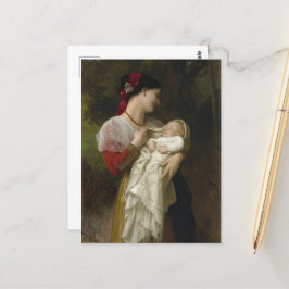Maternal Admiration av William Bouguereau Vykort