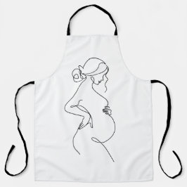 Maternal Elegance: Pregnant Women Line Art