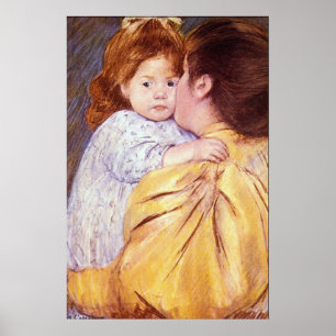 Maternal Kiss av Mary Stevenson Cassatt Poster