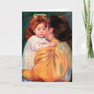 Maternal Kiss   Mary Cassatt Card Kort