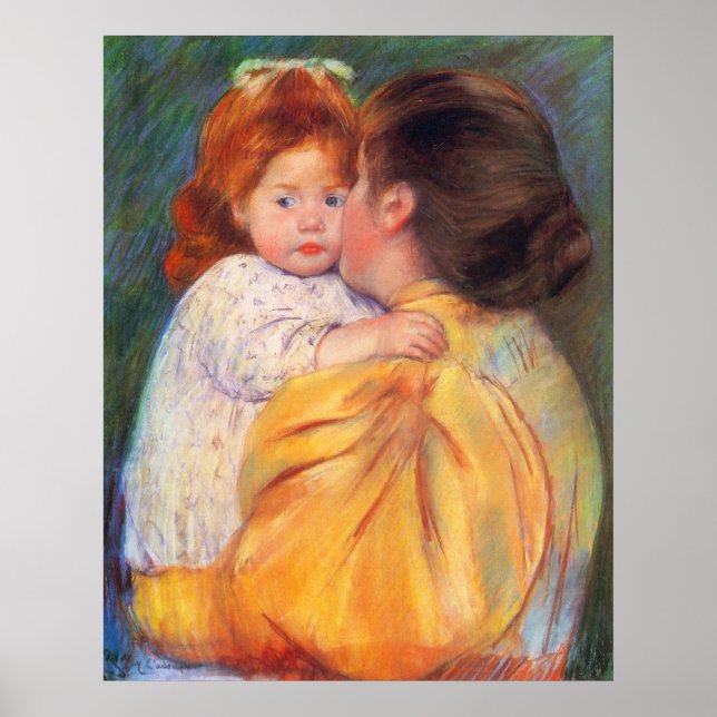 Maternal Kiss, Mary Cassatt Poster (Framsidan)