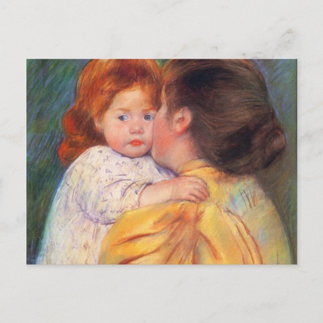 Maternal Kiss, Mary Cassatt Vykort (Framsida)