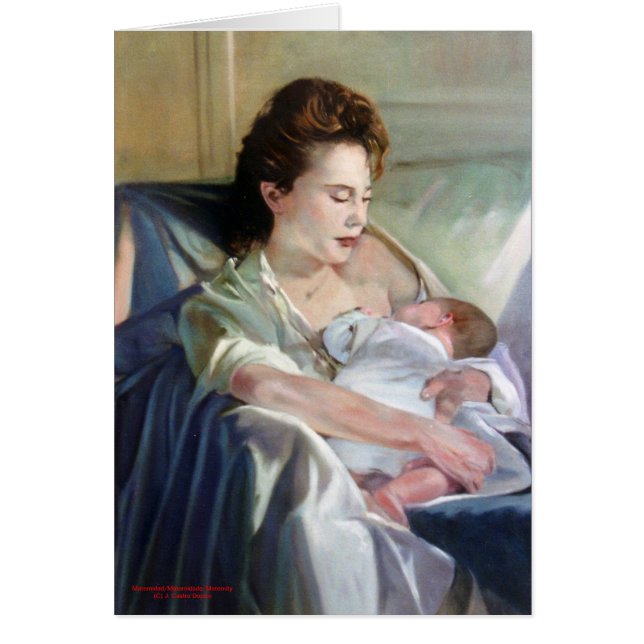 Maternidad/Maternidade/Maternity Hälsningskort (Framsidan)