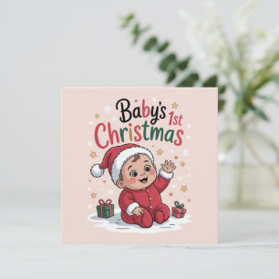 Maternity Baby's 1:a jul Graviditetsannonsering Julkort