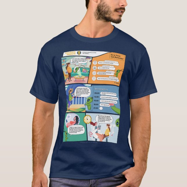Maternity Technology AI Comics Man T-Shirt (Framsida)