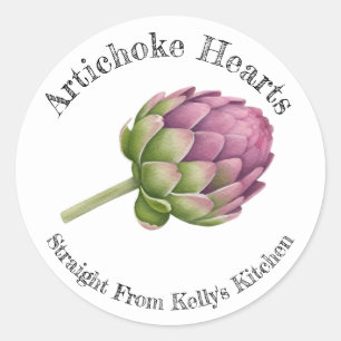 Matetikett för hemsökning - Business Artichoke Hea Runt Klistermärke