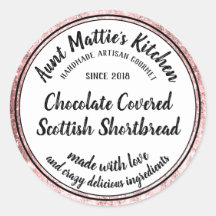 Matetikett från ro Guld, handgjord av Gourmet